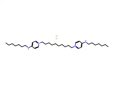 1,1'-(Decane-1,10-diyl)bis(N-heptylpyridin-4(1H)-imine)--hydrogen chloride (1/2) structure