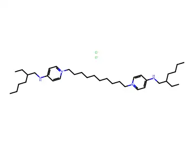 Pyridinium, 1,1'-(1,10-decanediyl)bis(4-((2-ethylhexyl)amino)-, dichloride structure