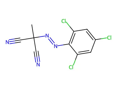 Methyl((2,4,6-trichlorophenyl)hydrazono)propanedinitrile structure