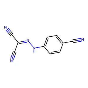 Propanedinitrile, ((4-cyanophenyl)hydrazono)- structure