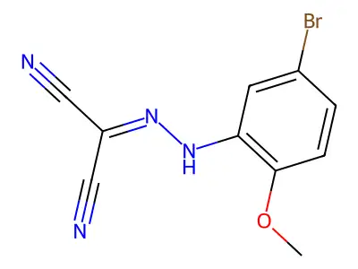 Propanedinitrile, ((5-bromo-2-methoxyphenyl)hydrazono)- structure