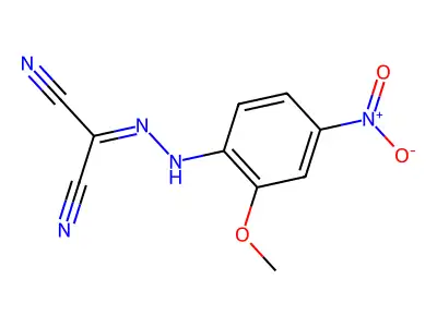 Propanedinitrile, ((2-methoxy-4-nitrophenyl)hydrazono)- structure