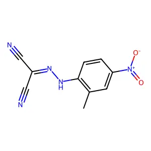 Propanedinitrile, ((2-methyl-4-nitrophenyl)hydrazono)- structure