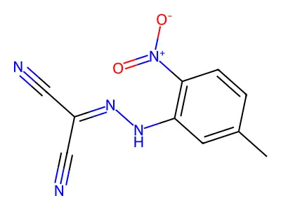 (5-Methyl-2-nitrophenyl)carbonohydrazonoyl dicyanide structure