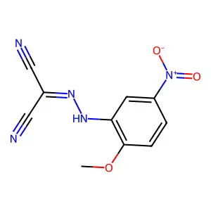 Propanedinitrile, ((2-methoxy-5-nitrophenyl)hydrazono)- structure