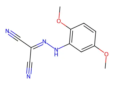 Propanedinitrile, ((2,4-dimethoxyphenyl)hydrazono)- structure