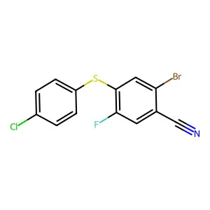 2-Bromo-4-[(4-chlorophenyl)thio]-5-fluorobenzonitrile structure