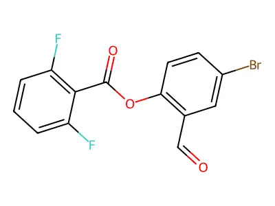 4-Bromo-2-formylphenyl 2,6-difluorobenzoate structure