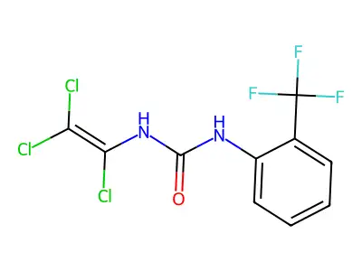 N-(1,2,2-Trichlorovinyl)-N'-[2-(trifluoromethyl)phenyl]urea structure