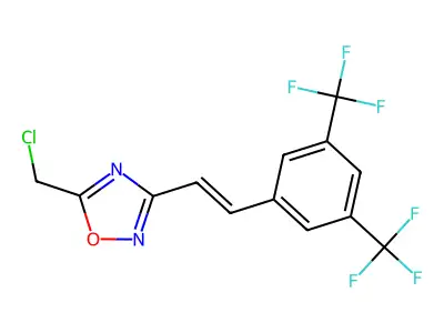 5-(Chloromethyl)-3-[3,5-di(trifluoromethyl)styryl]-1,2,4-oxadiazole structure