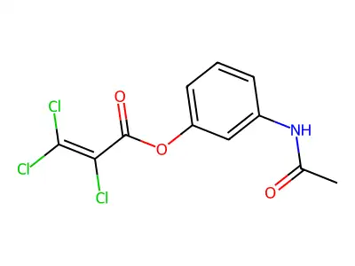 3-Acetamidophenyl 2,3,3-trichloroprop-2-enoate structure