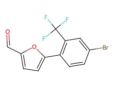 5-[4-Bromo-2-(trifluoromethyl)phenyl]-2-furaldehyde structure
