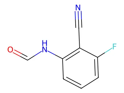 N-(2-cyano-3-fluorophenyl)formamide structure