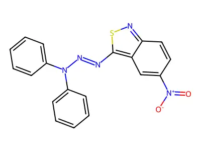 N-[(5-nitro-2,1-benzothiazol-3-yl)diazenyl]-N-phenylaniline structure