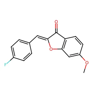 3(2H)-Benzofuranone, 2-[(4-fluorophenyl)methylene]-6-methoxy- structure