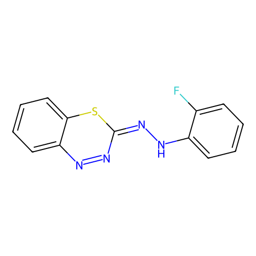 N-[(E)-4,1,2-benzothiadiazin-3-ylideneamino]-2-fluoroaniline structure