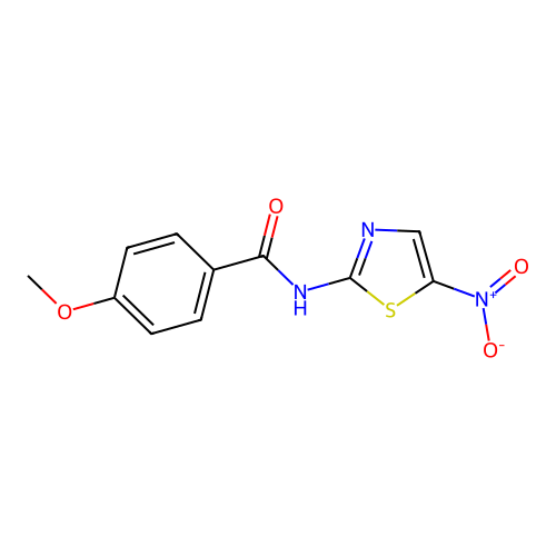 4-methoxy-N-(5-nitro-1,3-thiazol-2-yl)benzamide structure