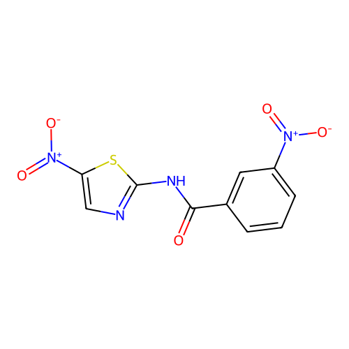 3-nitro-N-(5-nitro-1,3-thiazol-2-yl)benzamide structure