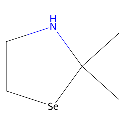 Selenazolidine, 2,2-dimethyl- structure