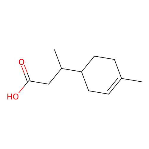 beta,4-Dimethylcyclohex-3-ene-1-propionic acid structure