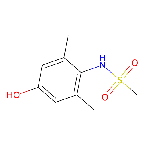 N-(4-hydroxy-2,6-dimethylphenyl)methanesul-fonamide structure