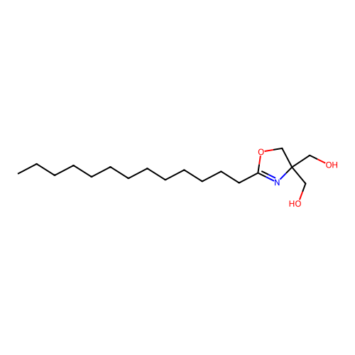 2-Tridecyl-2-oxazoline-4,4-dimethanol structure