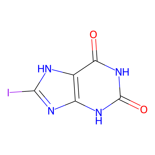 3,9-Dihydro-8-iodo-1H-purine-2,6-dione structure