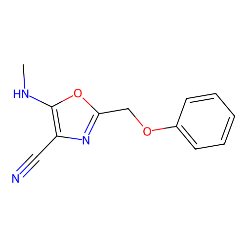5-(Methylamino)-2-(phenoxymethyl)-1,3-oxazole-4-carbonitrile structure