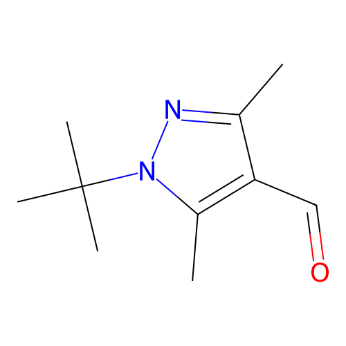 1-tert-butyl-3,5-dimethyl-1H-pyrazole-4-carbaldehyde structure