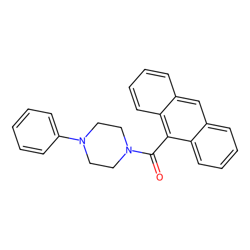 Piperazine, 1-(9-anthracenylcarbonyl)-4-phenyl- structure