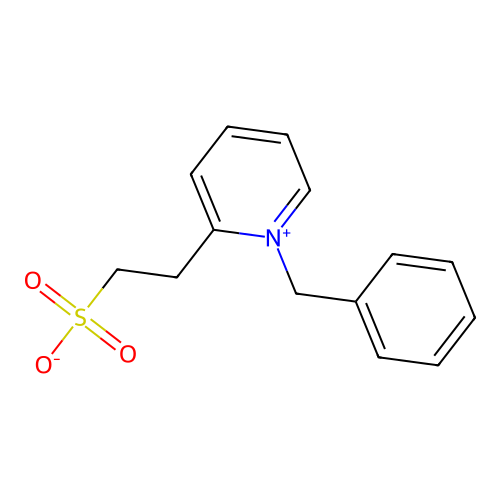 1-(Benzyl)-2-(2-sulphonatoethyl)pyridinium structure