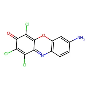 7-Amino-1,2,4-trichloro-3H-phenoxazin-3-one structure
