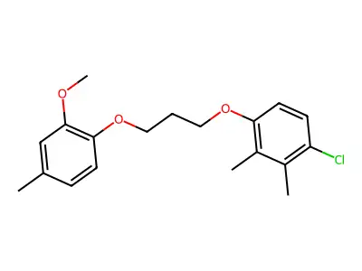 1-Chloro-4-[3-(2-methoxy-4-methylphenoxy)propoxy]-2,3-dimethylbenzene structure