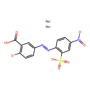 Disodium 5-[(4-nitro-2-sulphonatophenyl)azo]salicylate structure
