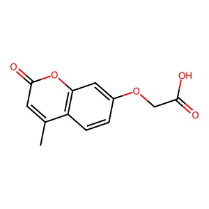 Acetic acid, 2-((4-methyl-2-oxo-2H-1-benzopyran-7-yl)oxy)- structure