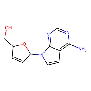 7-Deaza-2',3'-didehydrodideoxyadenosine structure