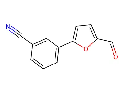 3-(5-Formylfuran-2-yl)benzonitrile structure