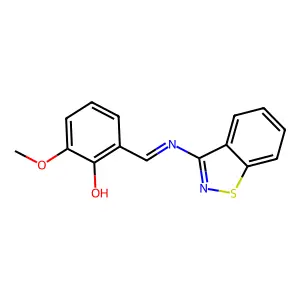 6-{[(1,2-Benzothiazol-3-yl)amino]methylidene}-2-methoxycyclohexa-2,4-dien-1-one structure