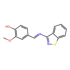4-{[(1,2-Benzothiazol-3-yl)amino]methylidene}-2-methoxycyclohexa-2,5-dien-1-one structure