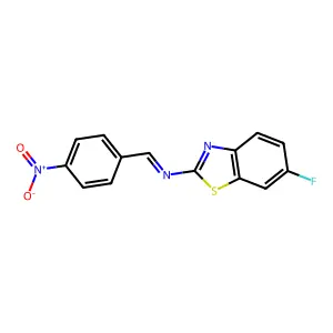 2-Benzothiazolamine, 6-fluoro-N-[(4-nitrophenyl)methylene]- structure