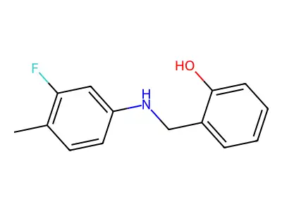 2-{[(3-Fluoro-4-methylphenyl)amino]methyl}phenol structure