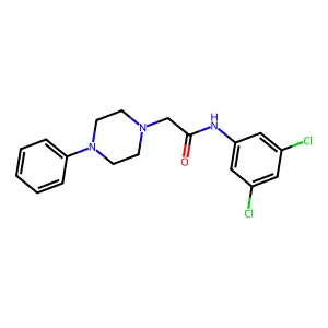 N-(3,5-dichlorophenyl)-2-(4-phenylpiperazin-1-yl)acetamide structure