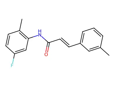 N-(5-fluoro-2-methylphenyl)-3-(3-methylphenyl)prop-2-enamide structure