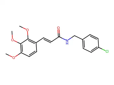 N-[(4-chlorophenyl)methyl]-3-(2,3,4-trimethoxyphenyl)prop-2-enamide structure