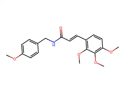 N-[(4-methoxyphenyl)methyl]-3-(2,3,4-trimethoxyphenyl)prop-2-enamide structure