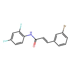 3-(3-bromophenyl)-N-(2,4-difluorophenyl)acrylamide structure