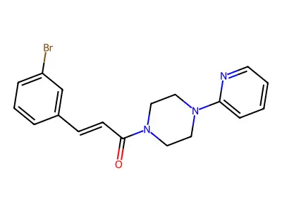 3-(3-Bromophenyl)-1-(4-pyridin-2-ylpiperazin-1-yl)prop-2-en-1-one structure
