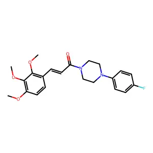 1-[4-(4-Fluorophenyl)piperazin-1-yl]-3-(2,3,4-trimethoxyphenyl)prop-2-en-1-one structure