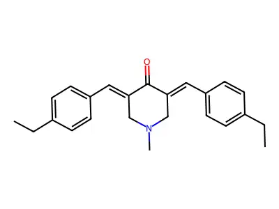3,5-Bis[(4-ethylphenyl)methylidene]-1-methylpiperidin-4-one structure