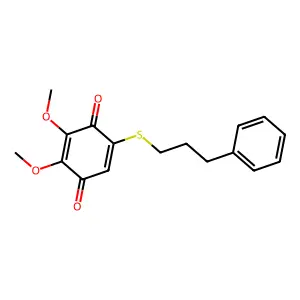 2,3-Dimethoxy-5-[(3-phenylpropyl)sulfanyl]cyclohexa-2,5-diene-1,4-dione structure